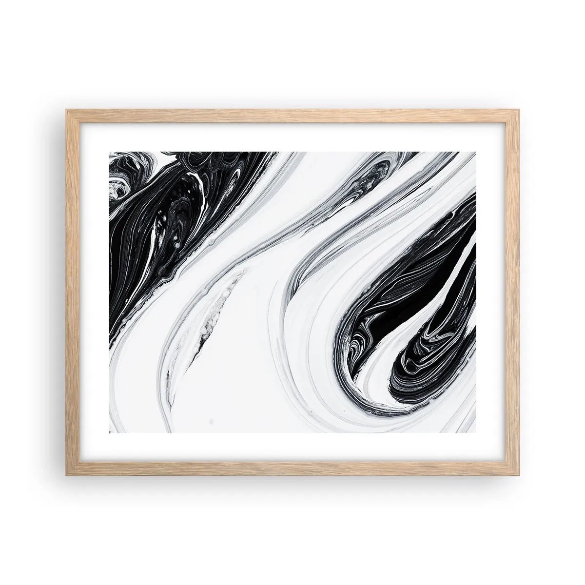 Pôster com moldura de carvalho claro - Uma combinação de opostos - 50x40 cm