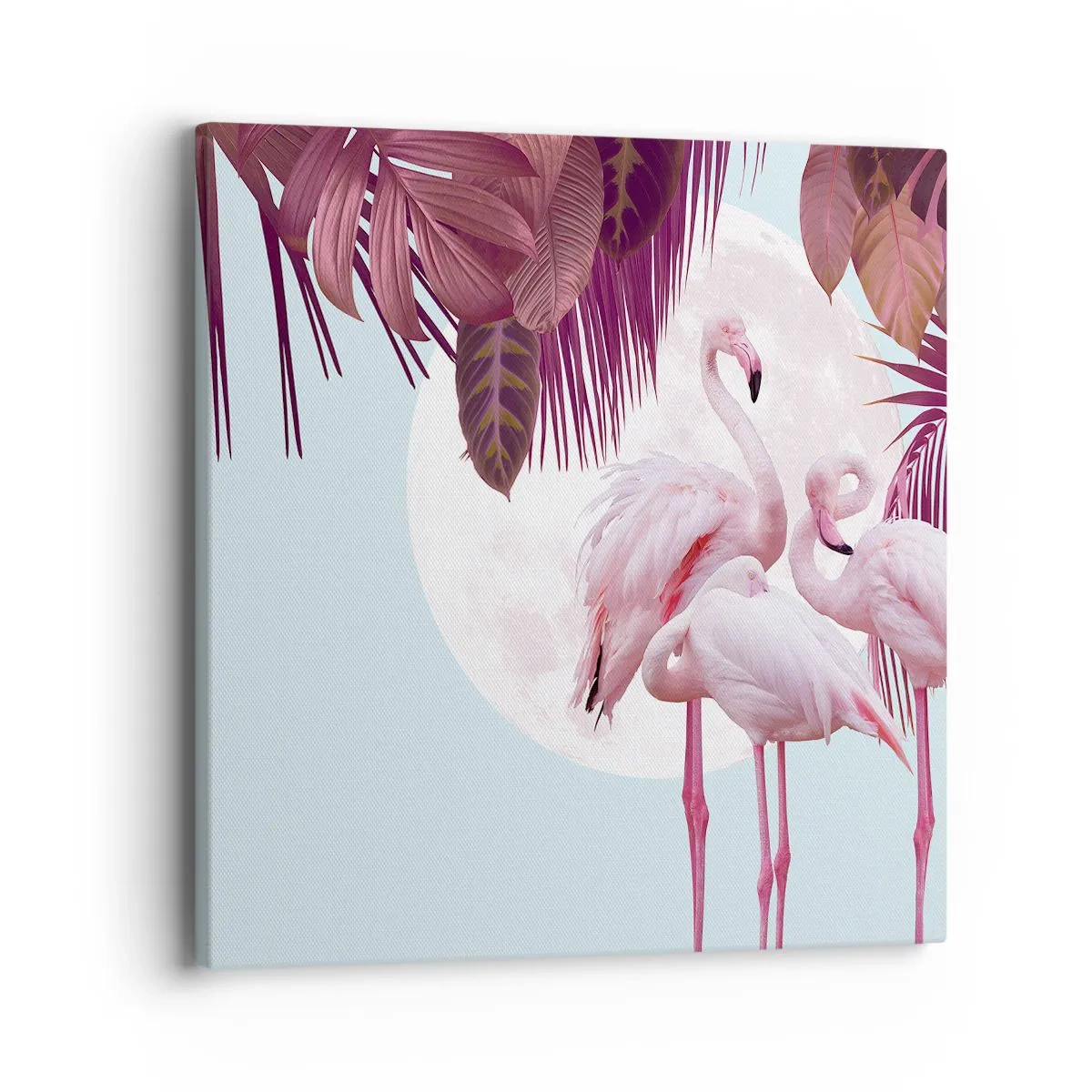 Quadro em tela - Três graças de pássaros - 40x40 cm