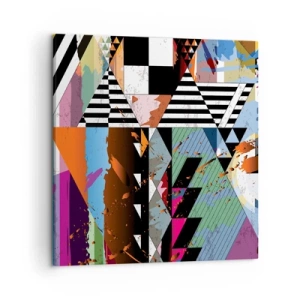 Quadro em tela - Geométrica e organicamente - 50x50 cm