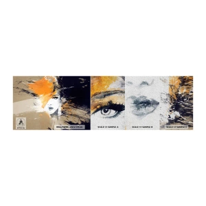 Amostra de papel de parede Premium Sand - E fez-se a luz - Abstração, Rosto de mulher, Mulher - 100x30 cm