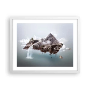 Pôster em moldura branca - Pelos olhos de um surrealista - 50x40 cm