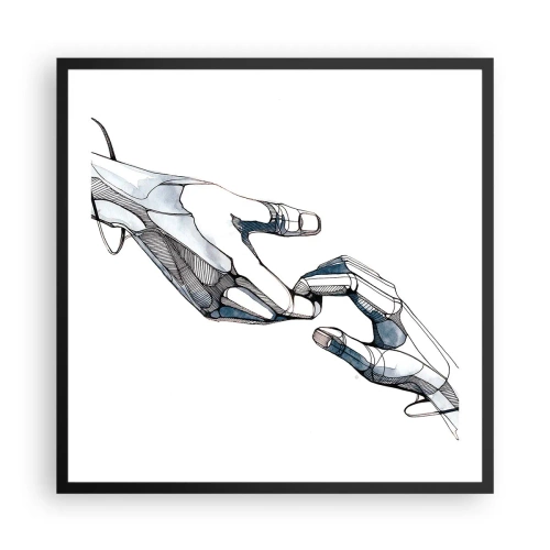 Pôster com moldura preta - Um bom gesto - 60x60 cm