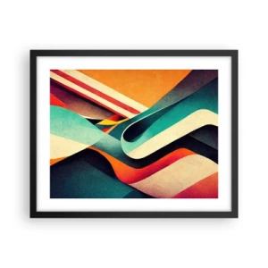 Pôster com moldura preta - Composição intensa - 50x40 cm