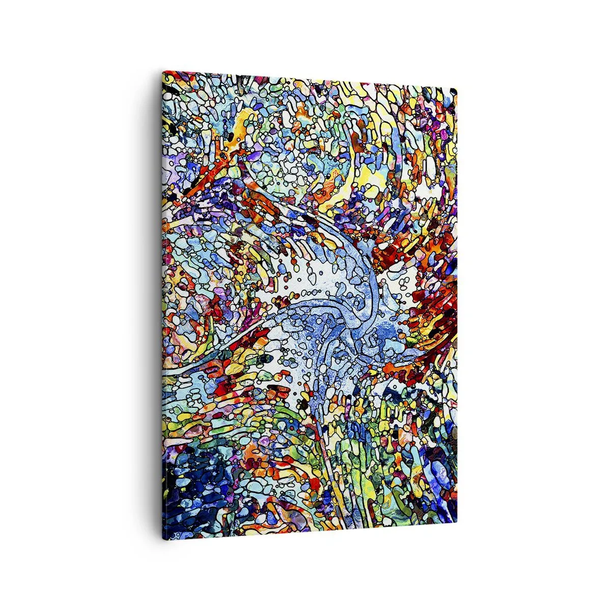 Quadro em tela - Vitrais gotejantes - 50x70 cm