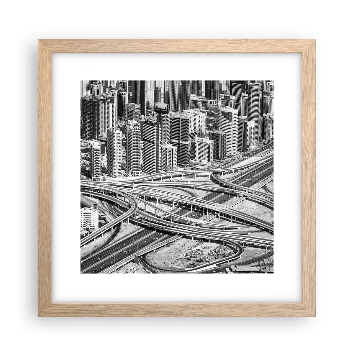 Pôster com moldura de carvalho claro - Dubai – uma cidade impossível - 30x30 cm