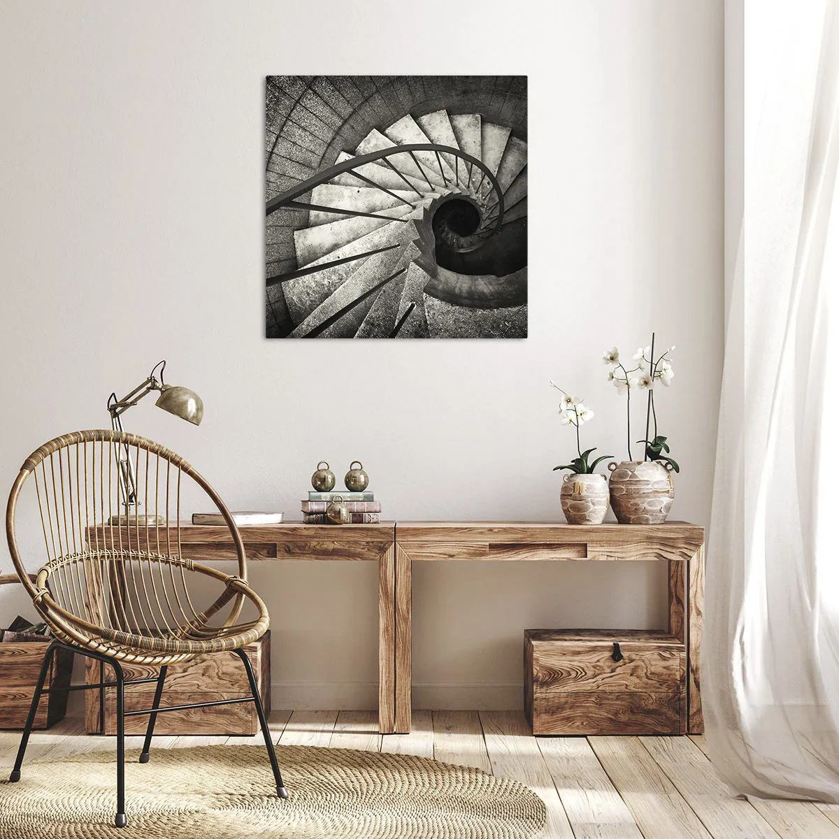 Quadro em tela - Suba as escadas, desça as escadas - 30x30 cm