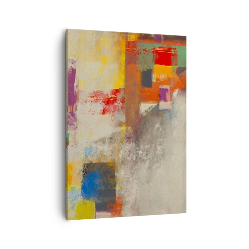 Quadro em tela - Geometria das cores - 50x70 cm