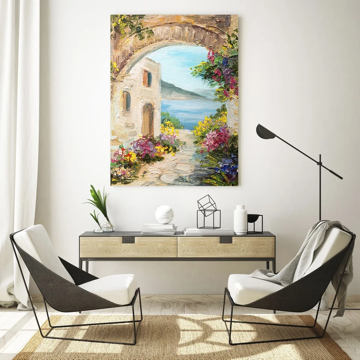 Quadro em vidro - O encanto da província costeira - 50x70 cm
