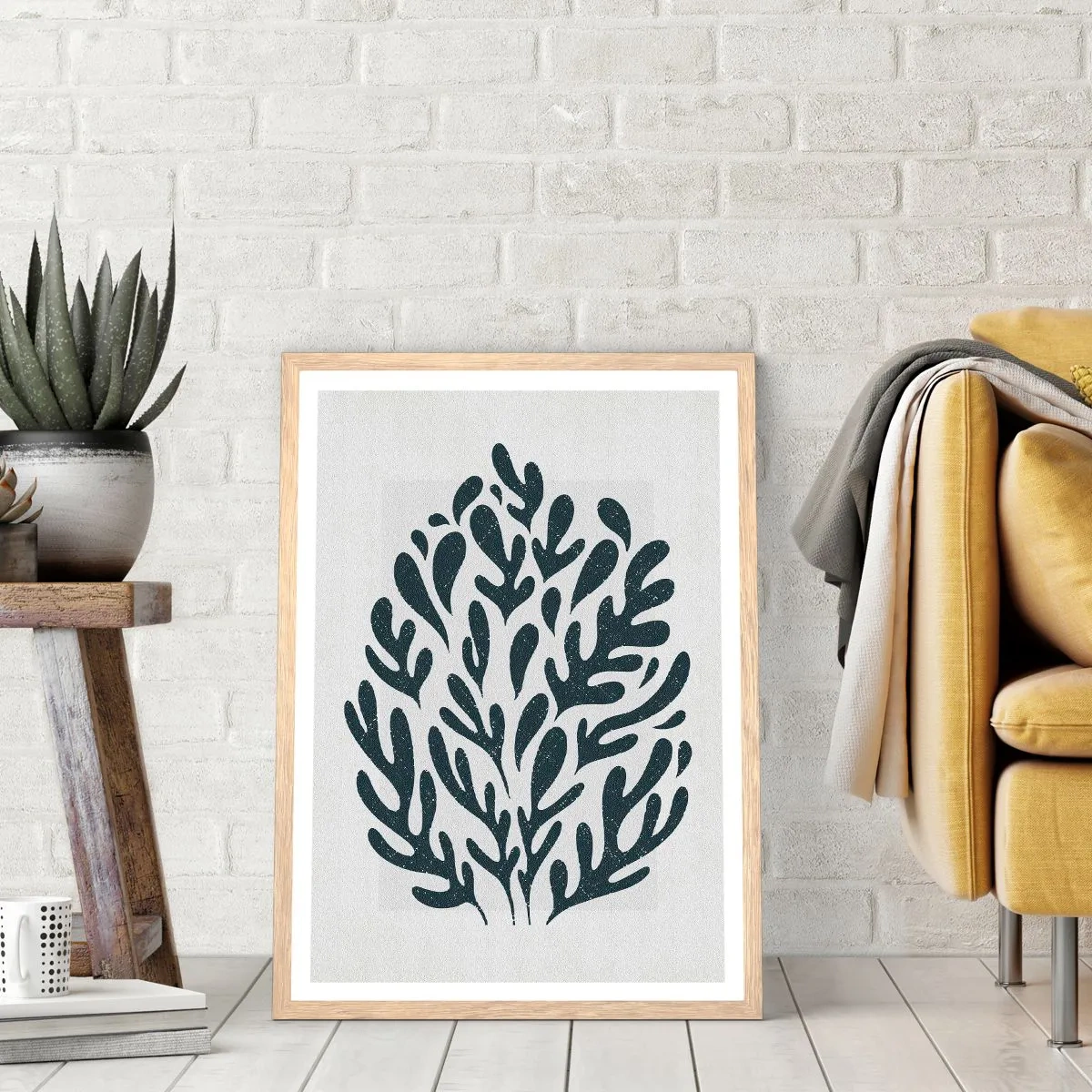 Pôster com moldura de carvalho claro - Formas da natureza - 70x100 cm