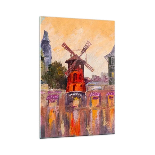 Quadro em vidro - Ícones parisienses – Moulin Rouge - 80x120 cm