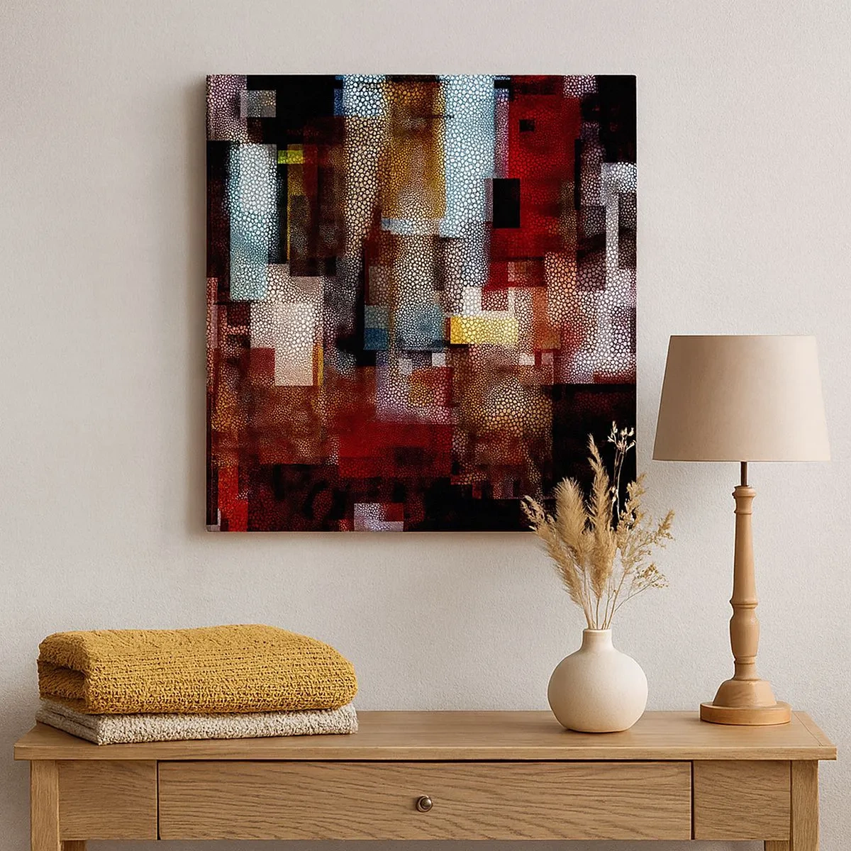 Quadro em tela - Uma grande confusão  - 30x30 cm