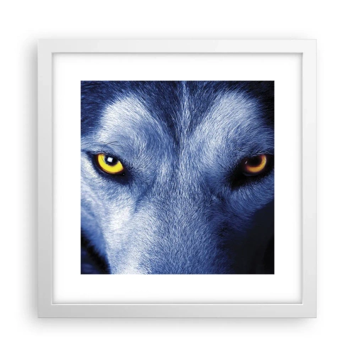 Pôster em moldura branca - Olhar hipnotizante - 30x30 cm