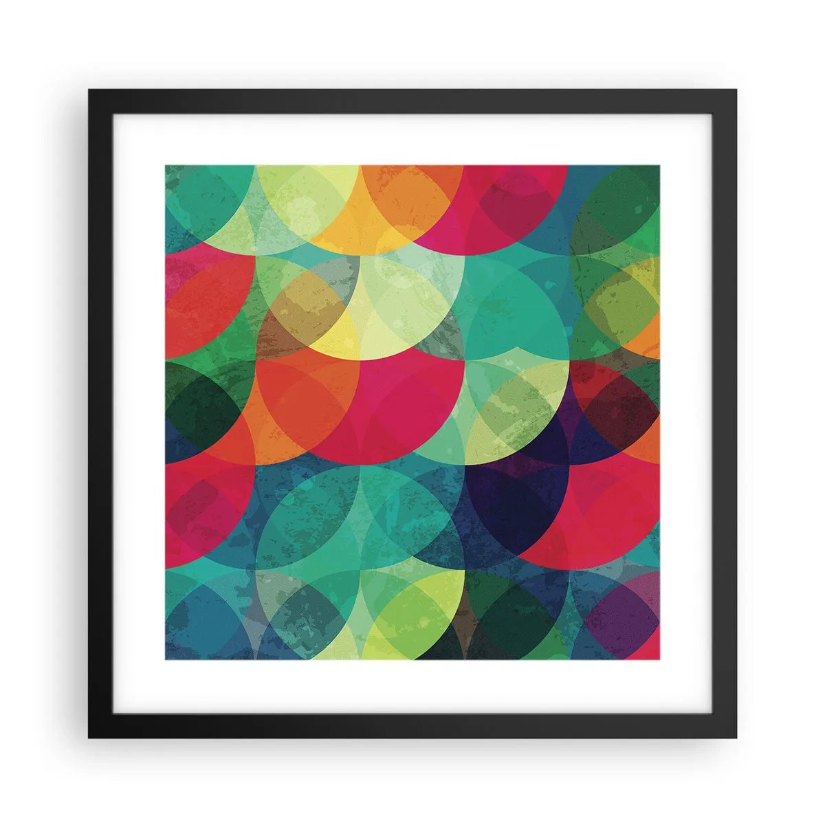 Pôster com moldura preta - Ascensão às cores - 40x40 cm