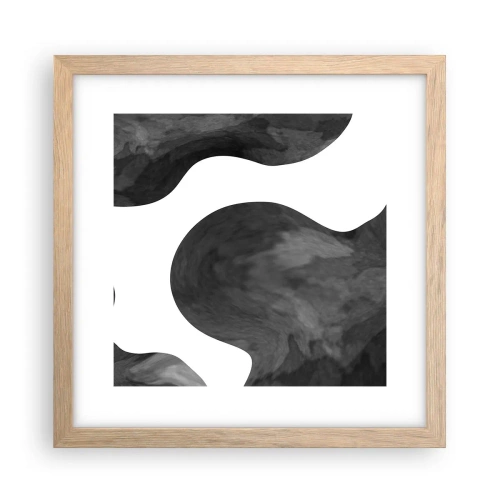 Pôster com moldura de carvalho claro - Via Láctea - 30x30 cm