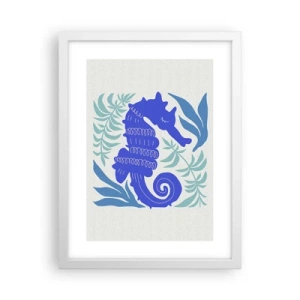 Pôster em moldura branca - Em um prado subaquático - 30x40 cm