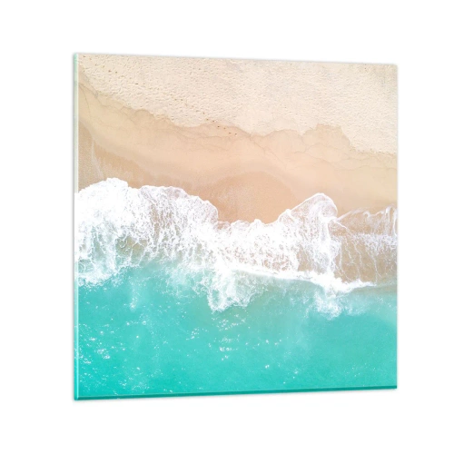 Quadro em vidro - Toque carinhoso - 30x30 cm