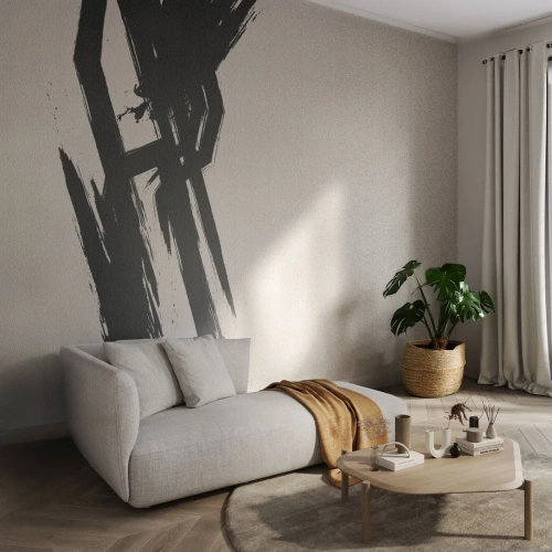 Papel de Parede Autocolante Deluxe Sticker - Corrida imparável - Minimalismo, Vazio, Pedaço - 100x70 cm