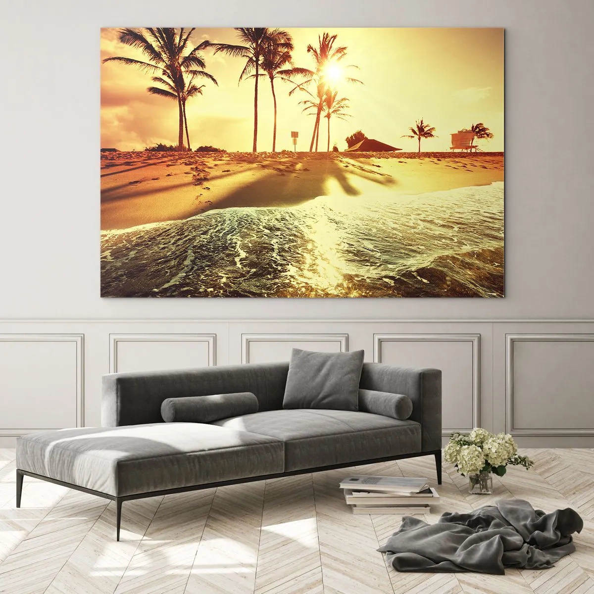 Quadro em vidro - Califórnia à tarde - 120x80 cm