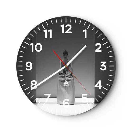 Relógio de parede - Relógio em vidro - Simplicidade refinada - 30x30 cm