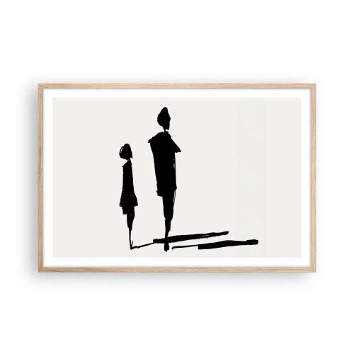 Pôster com moldura de carvalho claro - Certeza que juntos? - 91x61 cm