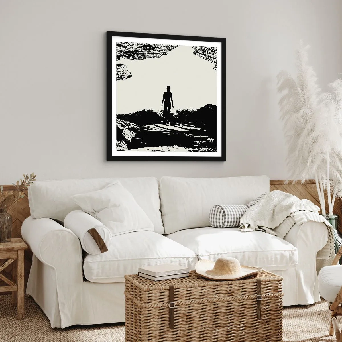 Pôster com moldura preta - Novo visual - 40x40 cm