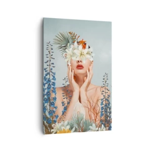 Quadro em tela - Mulher – flor - 80x120 cm