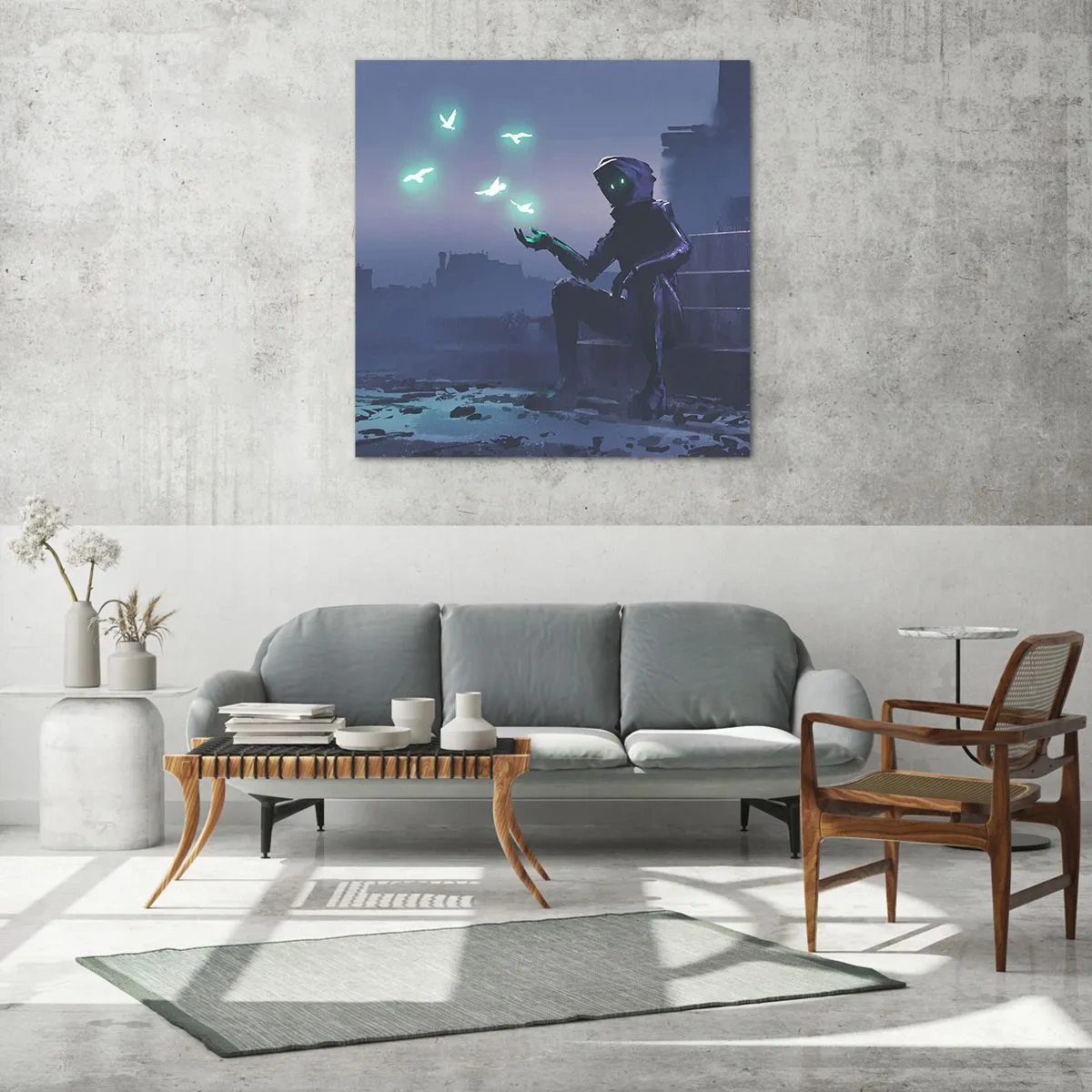 Quadro em vidro - A vida vai voltar - 40x40 cm