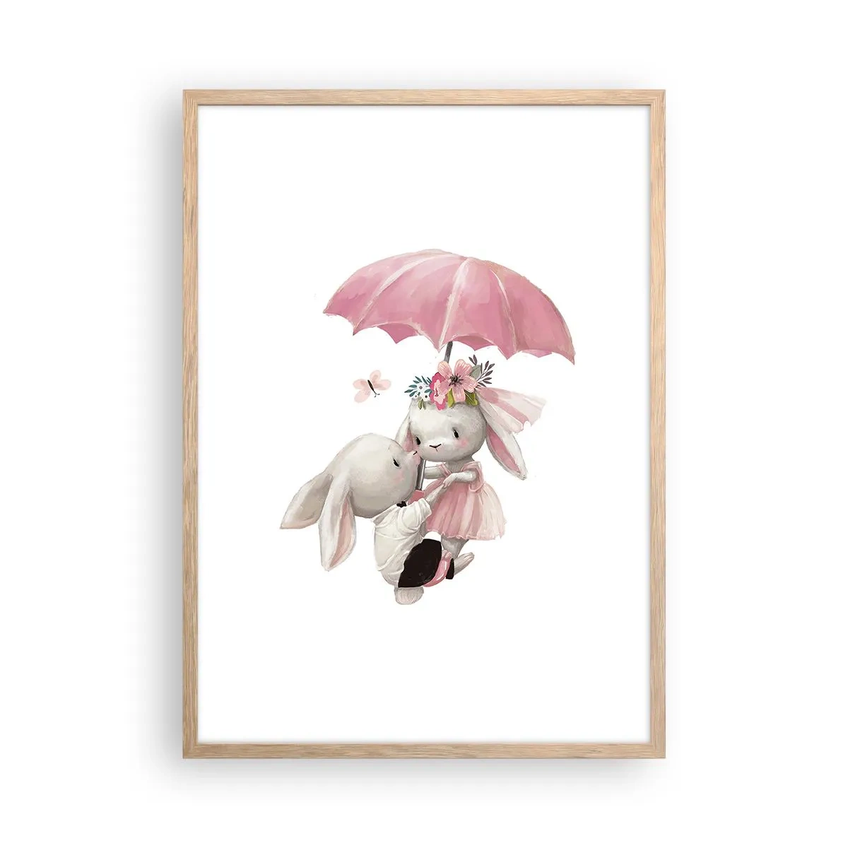 Pôster com moldura de carvalho claro - Isso é amor - 50x70 cm