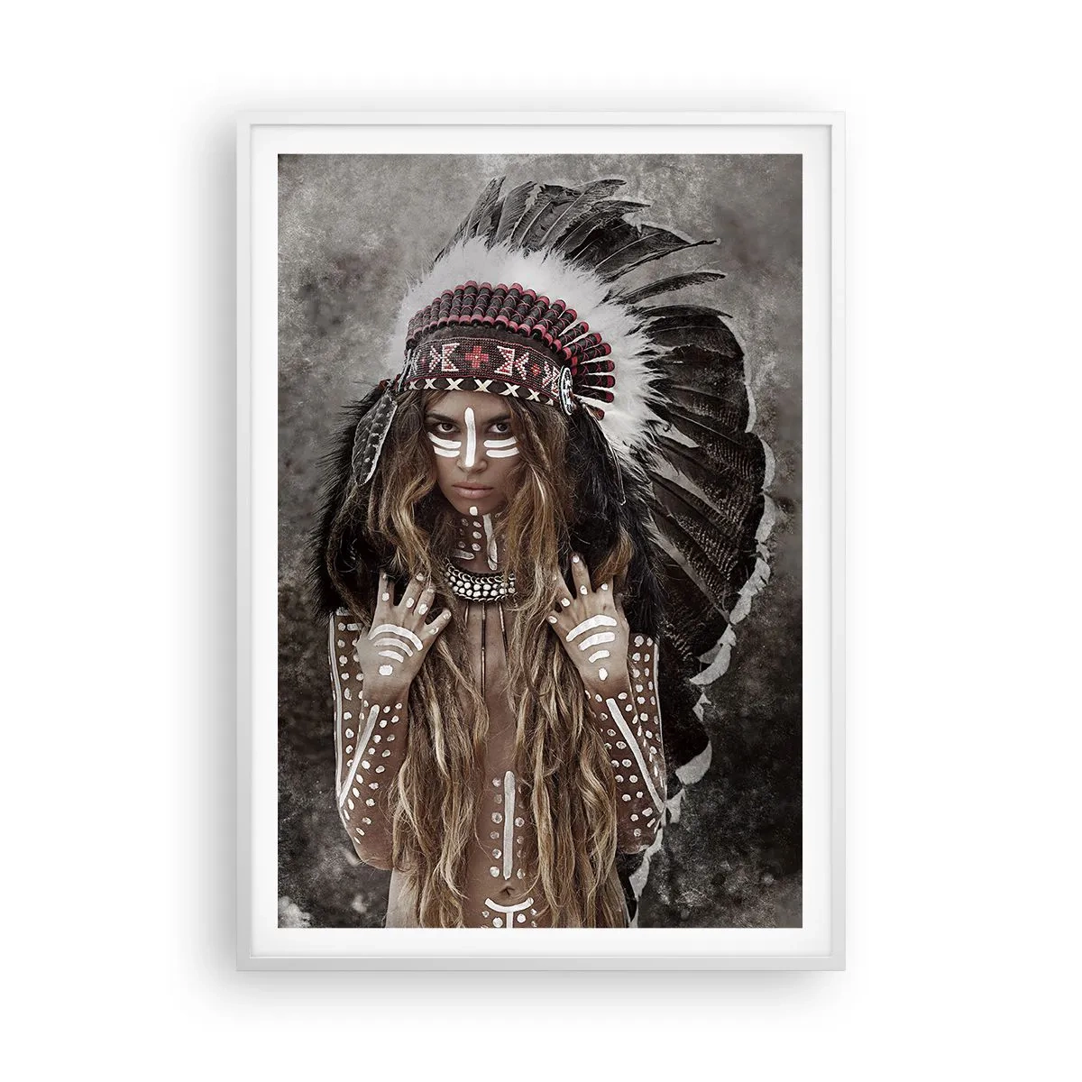 Pôster em moldura branca - O segredo da força da tribo - 70x100 cm