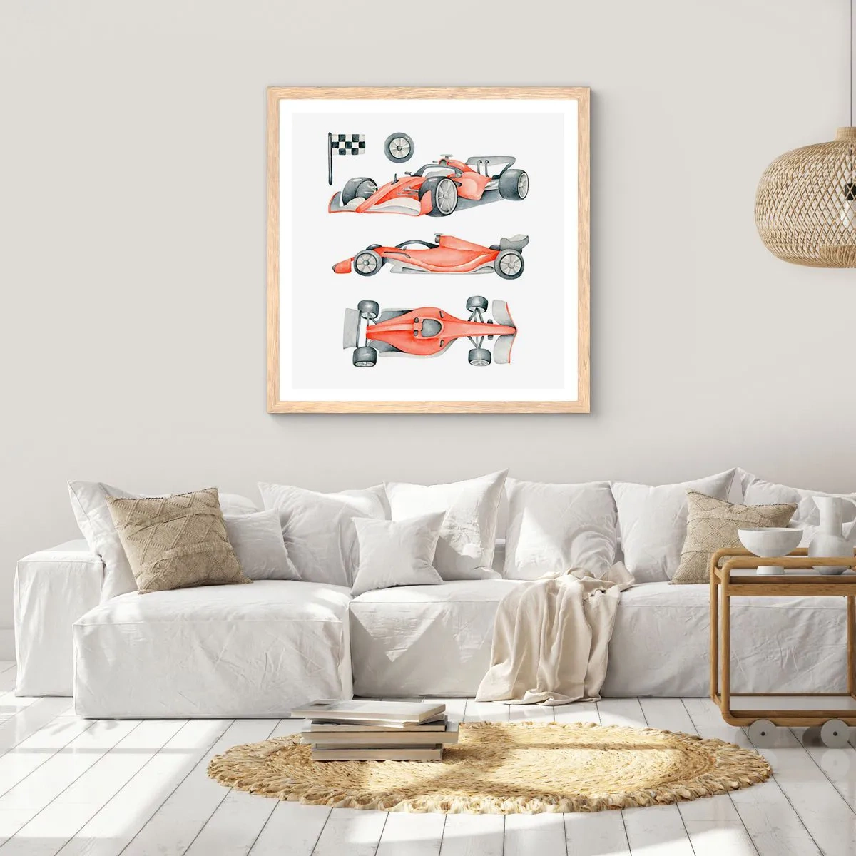 Pôster com moldura de carvalho claro - Persiga seu sonho - 60x60 cm