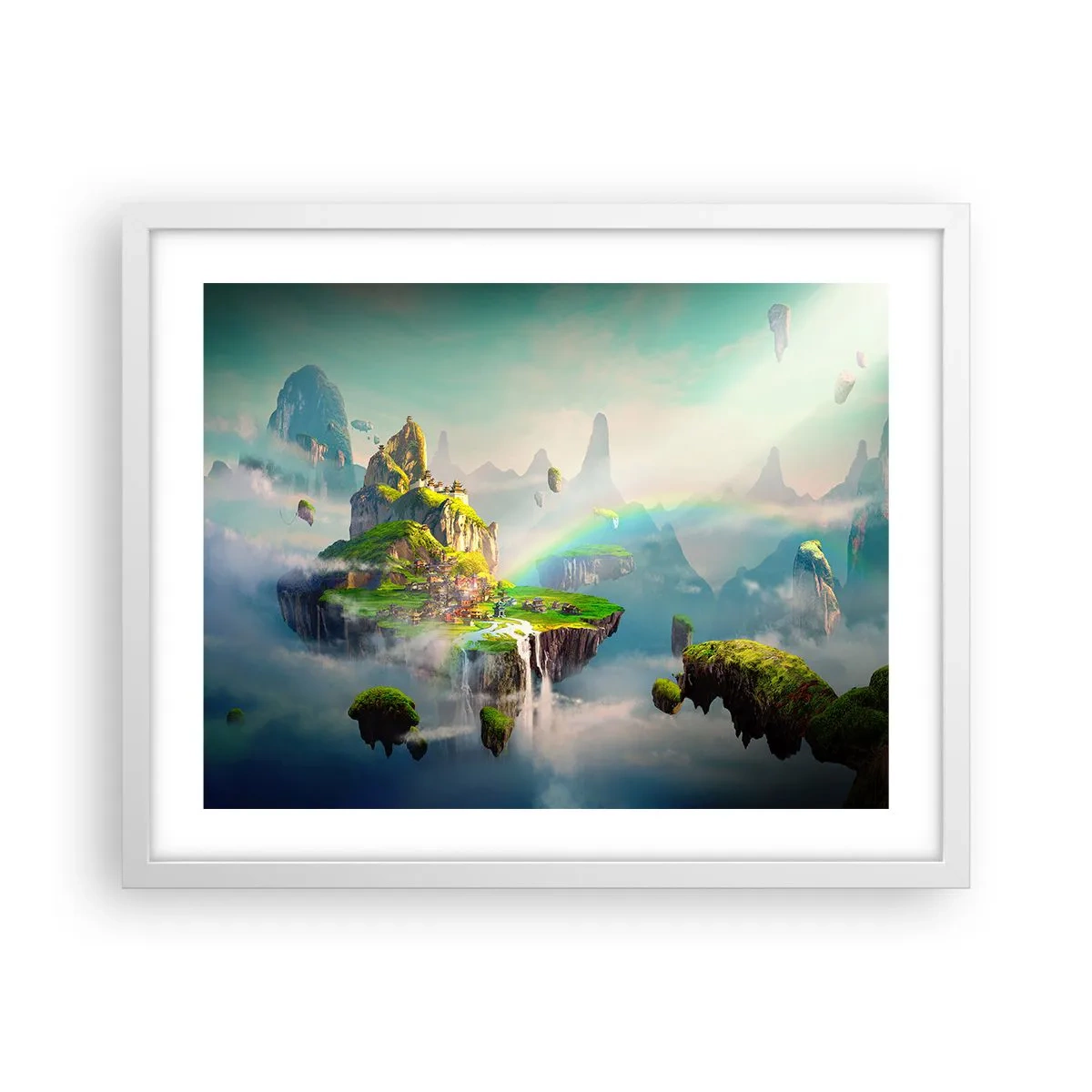 Pôster em moldura branca - Meio do céu - as ilhas felizes - 50x40 cm