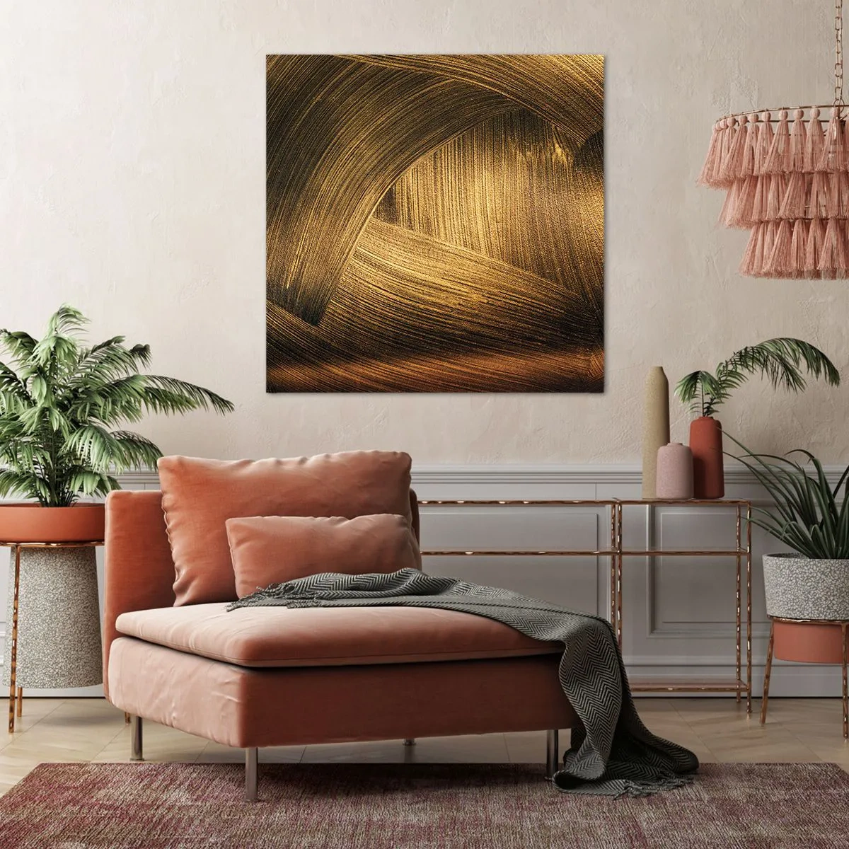Quadro em tela - No labirinto dourado - 60x60 cm