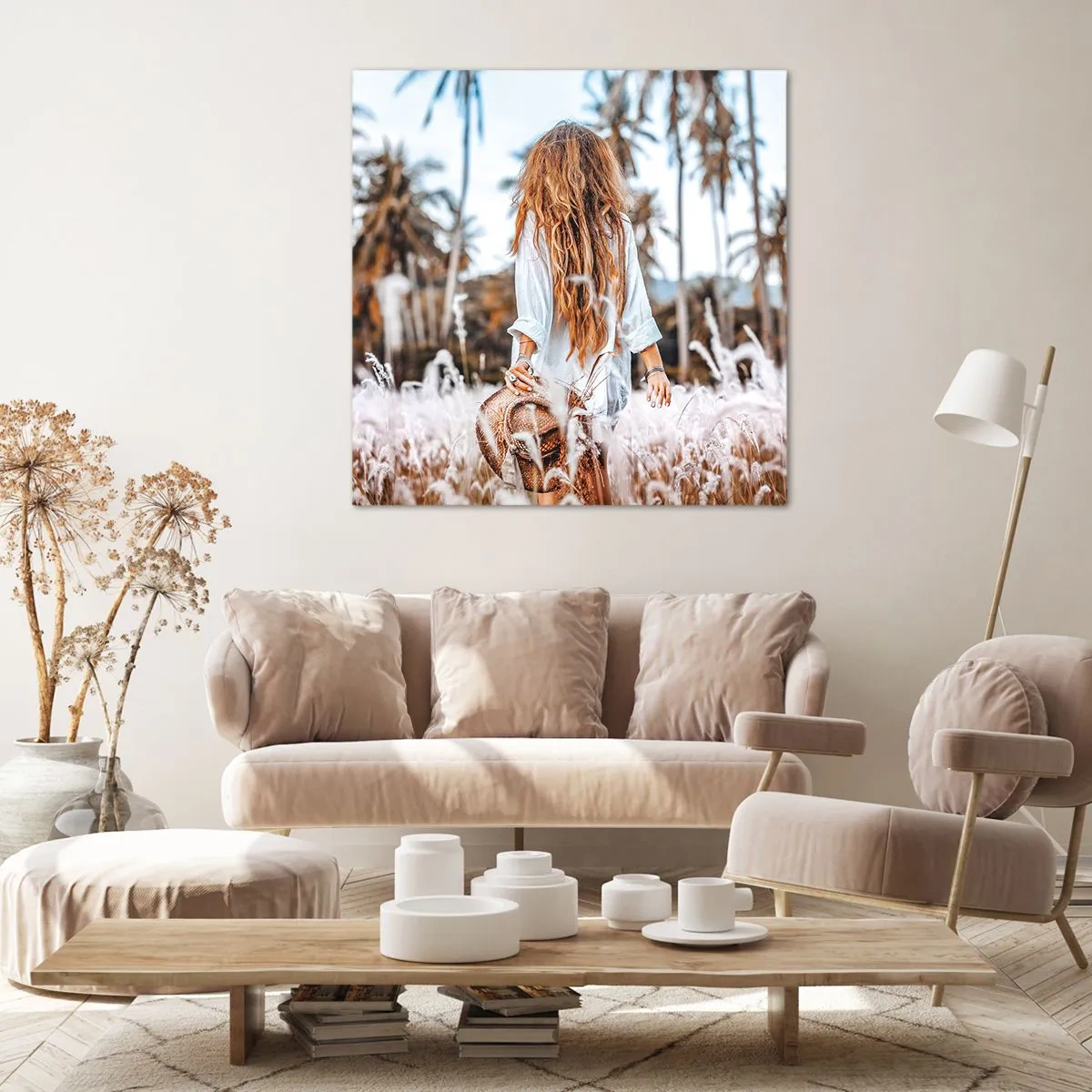 Quadro em tela - Nascida da maciez da relva - 40x40 cm