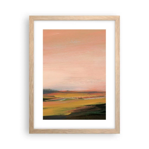 Pôster com moldura de carvalho claro - Em tons rosa - 30x40 cm