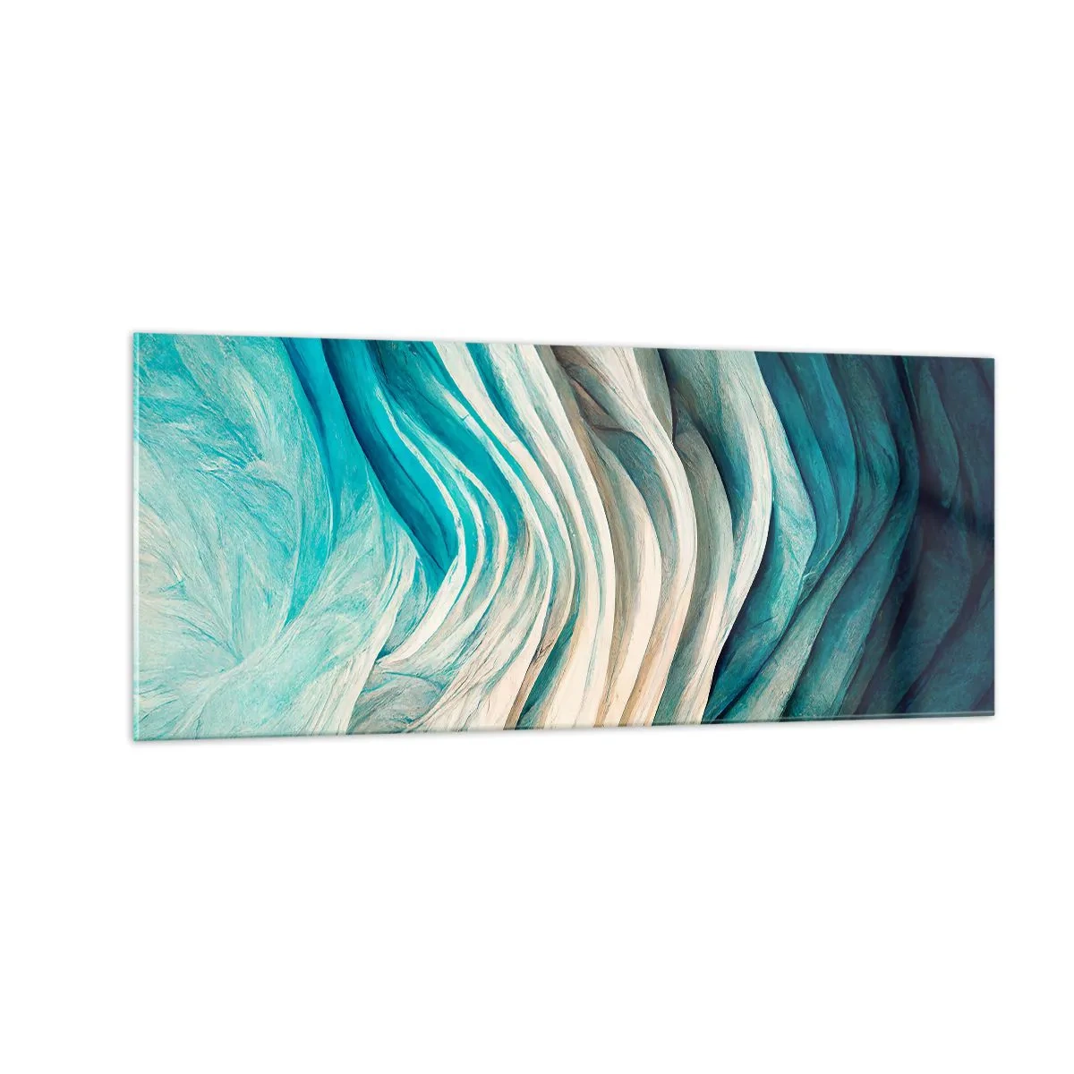 Quadro em vidro - Insaciabilidade azul - 100x40 cm