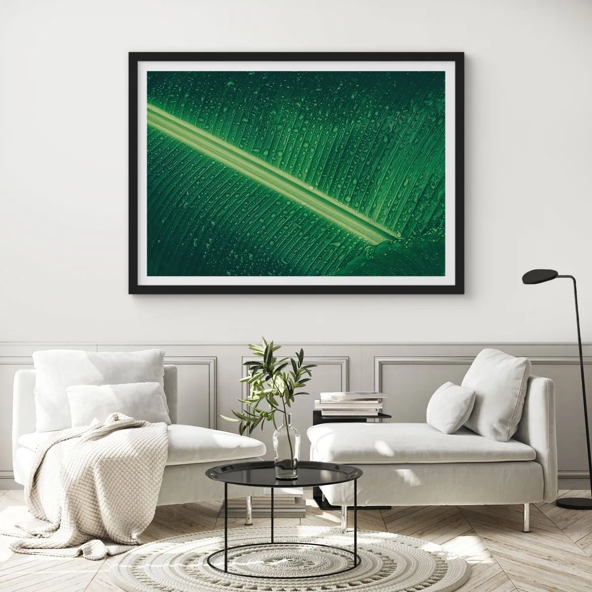 Pôster com moldura preta - A estrutura da vegetação - 70x50 cm
