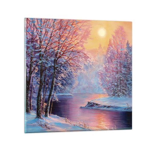 Quadro em vidro - Cores do inverno - 30x30 cm