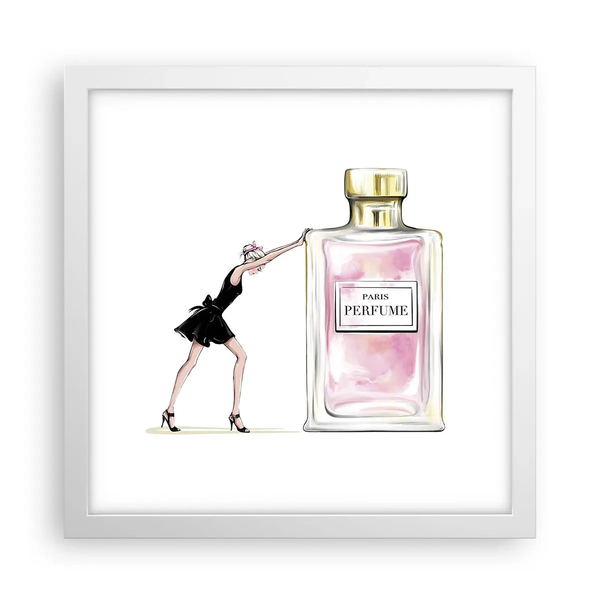 Pôster em moldura branca - A essência da feminilidade - 30x30 cm