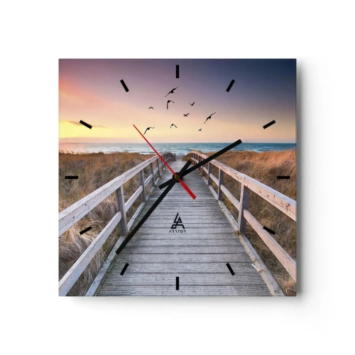 Relógio de parede - Relógio em vidro - O espaço das alturas - 30x30 cm