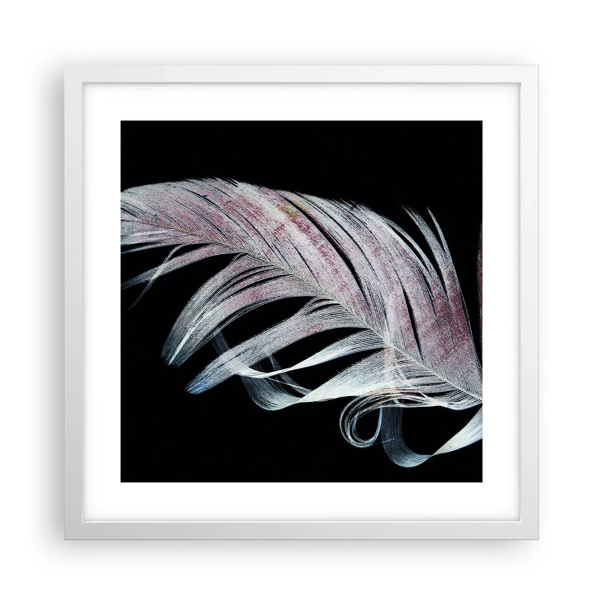 Pôster em moldura branca - Pense no toque - 40x40 cm