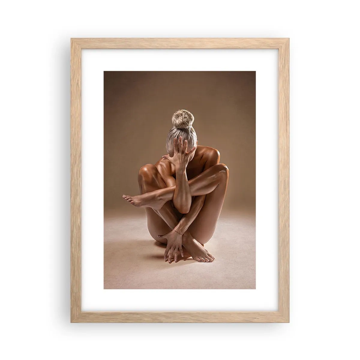 Pôster com moldura de carvalho claro - Unidade de corpo e alma - 30x40 cm