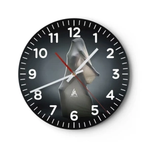 Relógio de parede - Relógio em vidro - Desejos ocultos - 30x30 cm