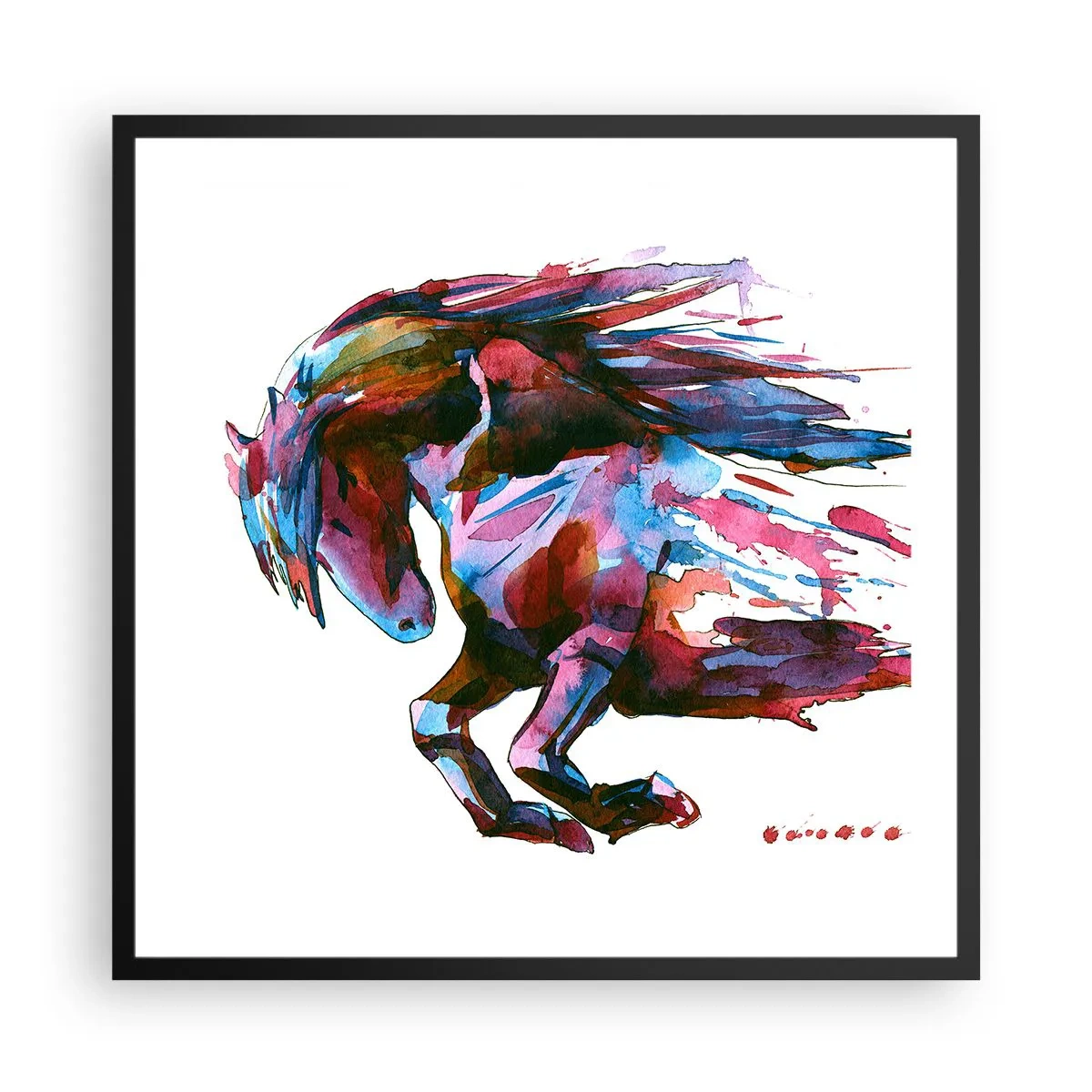 Pôster com moldura preta - Em êxtase - 60x60 cm