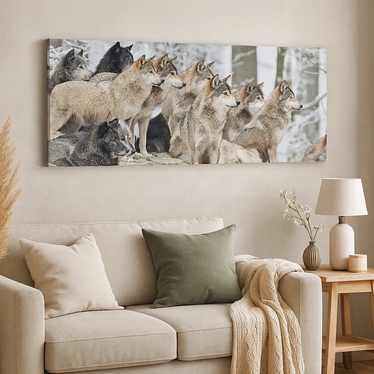 Quadro em tela - Família e amigos - 30x30 cm