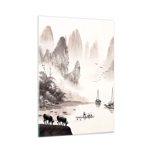 Quadro em vidro - O cotidiano exótico do Oriente - 50x70 cm