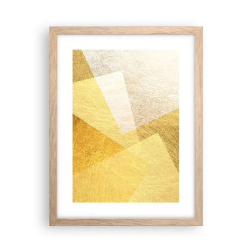 Pôster com moldura de carvalho claro - Clima geométrico - 30x40 cm