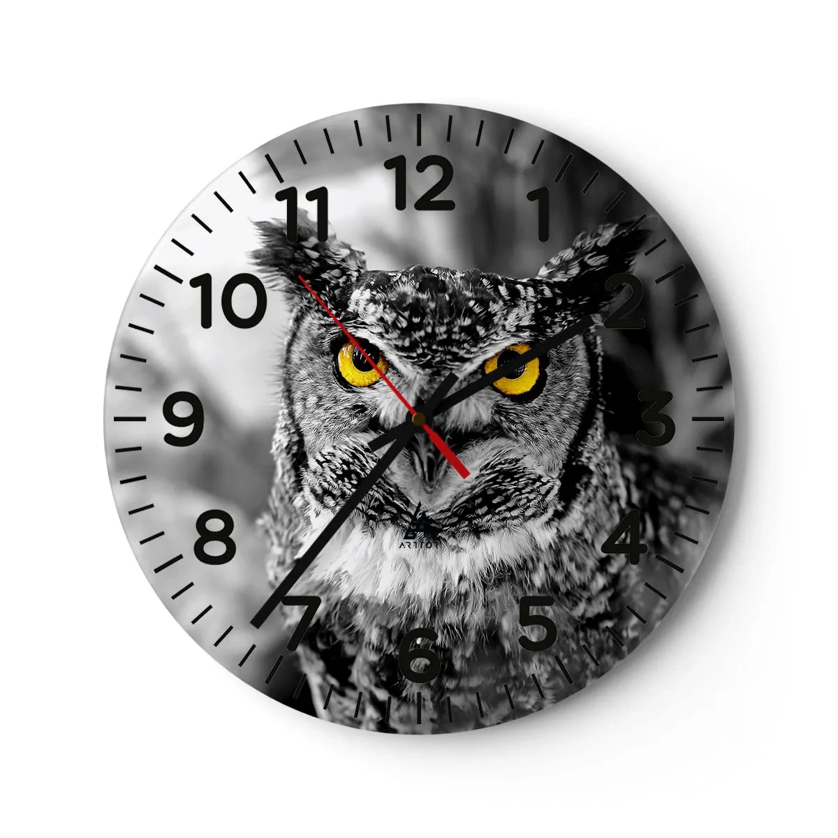 Relógio de parede - Relógio em vidro - Nada pode ser escondido - 30x30 cm