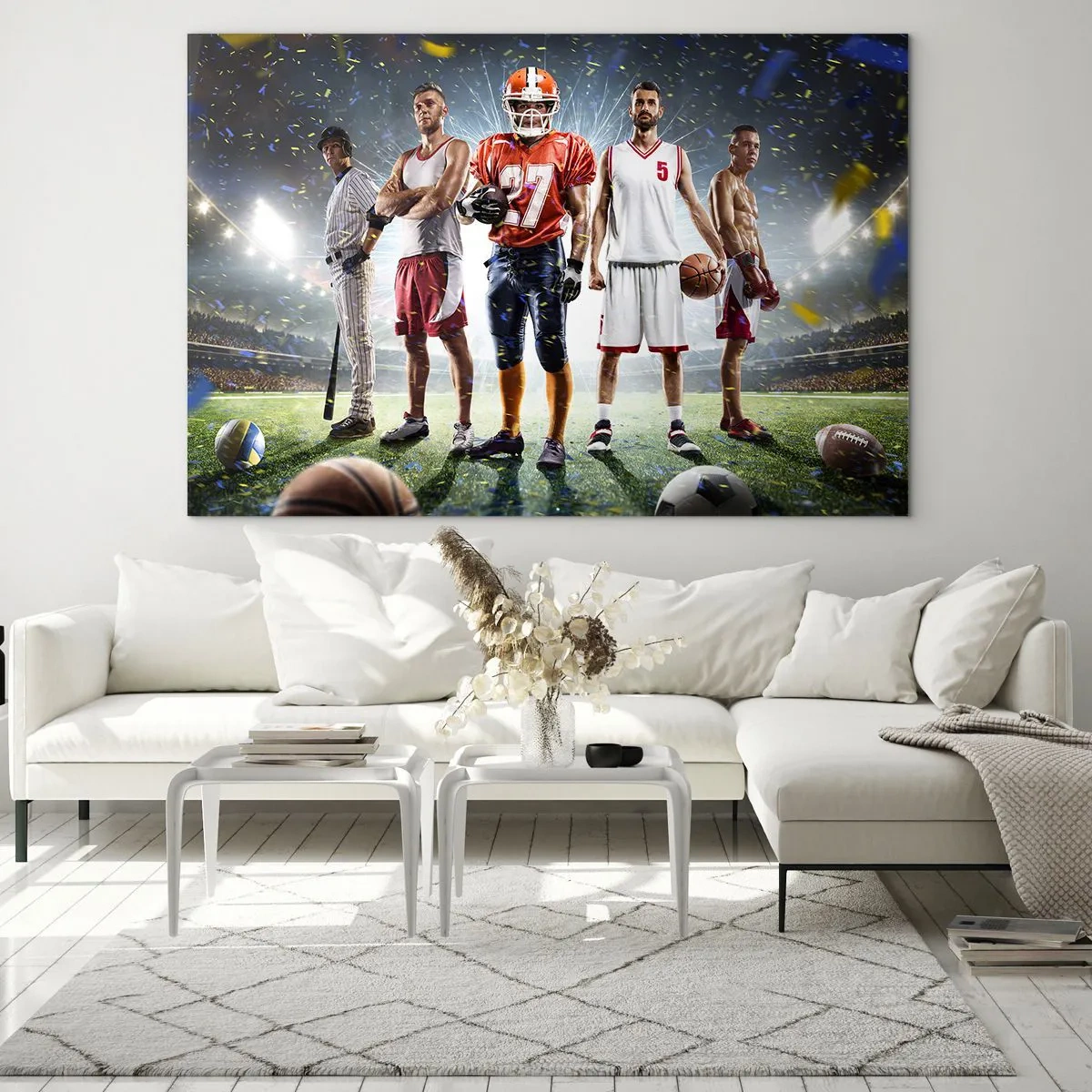 Quadro em vidro - Gladiadores dos campos - 100x70 cm