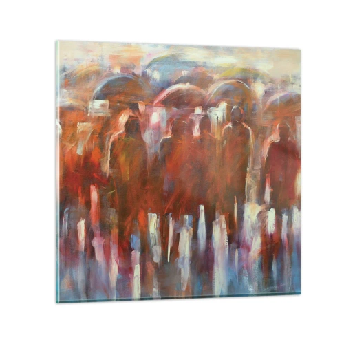 Quadro em vidro - Iguais na chuva e no nevoeiro - 40x40 cm
