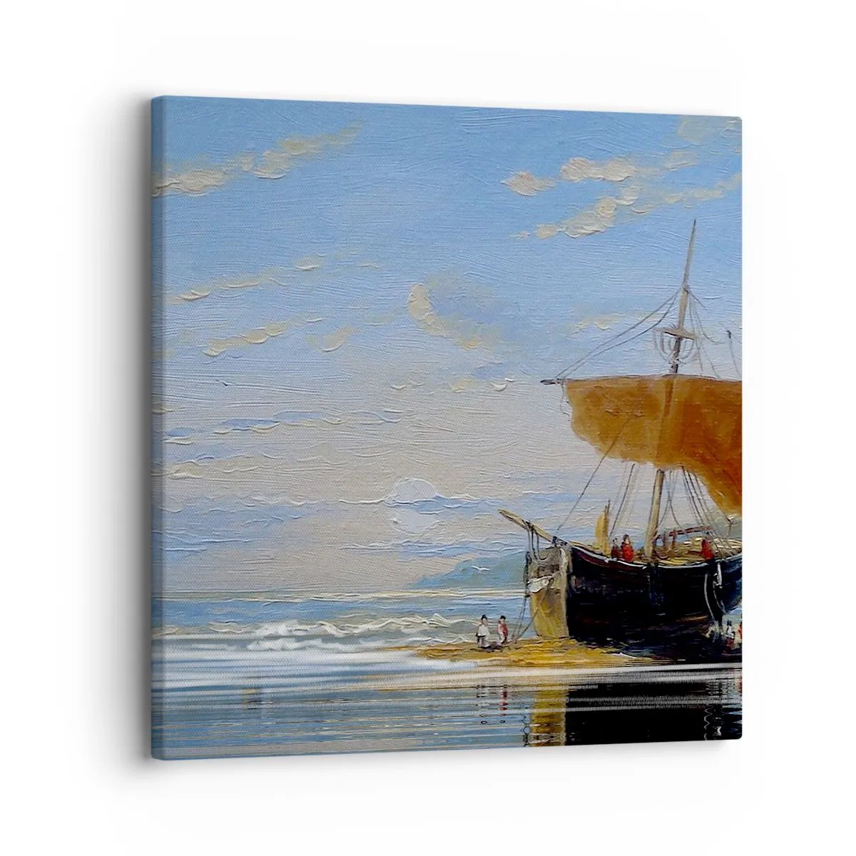 Quadro em tela - Água, terra, ar - 30x30 cm